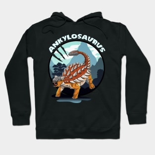 Ankylosaurus Dinosaur Design With Background Hoodie